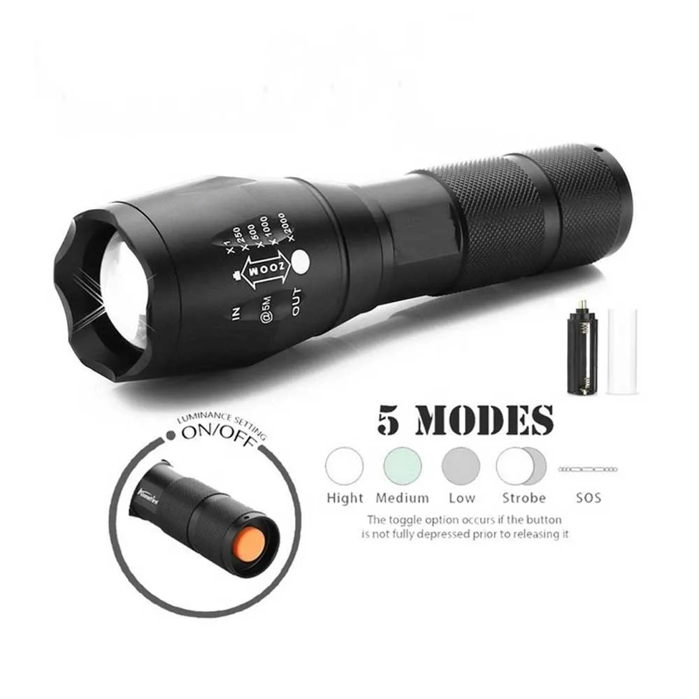 Ultrafire المحمولة إضاءة فلاش للتقريب XM-LT6 9000LM 5 وضع مصباح ليد جيب الشعلة الصيد LED التخييم التكتيكية التبديل لوز مصباح يدوي