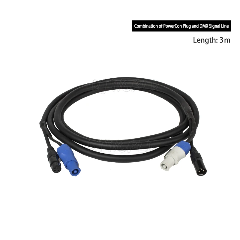 Djworld 2 Meters/ 3 Meters Length Combination Powercon Plug DMX Signal Line Power Line For Stage Light Stage Light Accessories - Цвет: 3 meters