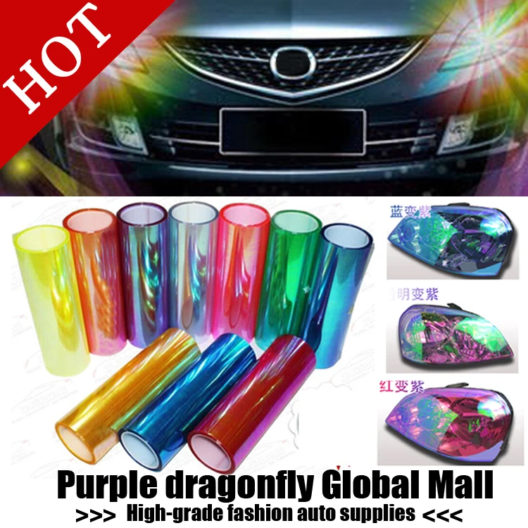 

100 * 30 cm car headlights brilliantly coloured film The motorcycle headlamps iridescence membrane