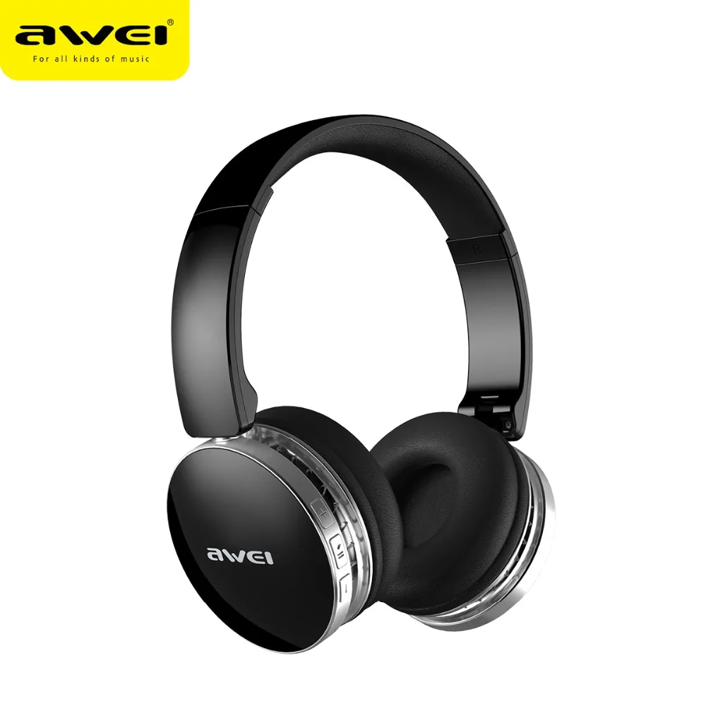 

Awei FoldableHi-Fi Stereo Bluetooth headphones Wireless Earphone Sports noise canceling Headset With microphone headphone A500BL