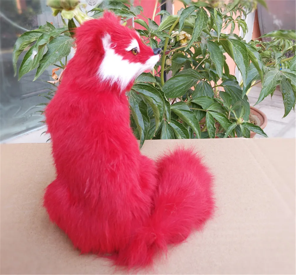 Fancytrader Simulation Animals Fox Dog Bunny Toy Made of Polyethylene and Furs Realistic Mini Doll Decoration Props 15cm16