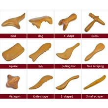 Натуральное сандаловое дерево Gua Sha соскабливание массаж иглоукалывание спа терапия палочка точечное лечение расслабление мышц Guasha доска