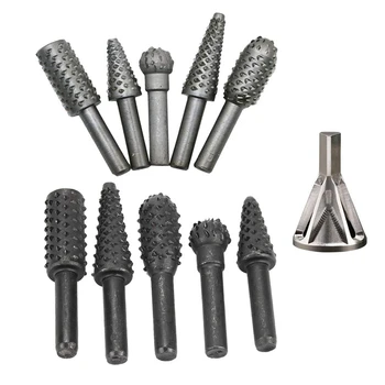 

Deburring External Chamfering Tool Deburring Tool Suitable For 8-32 Bolts, 10 Rotary Knife Burr Sets 1/4Inch Handle Wood Engra