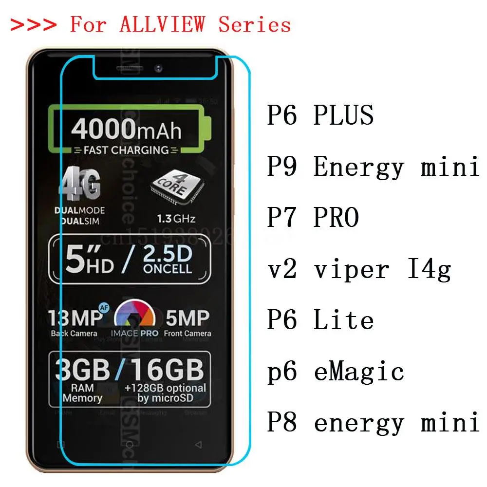 Ультратонкое закаленное стекло для ALLVIEW P6 Lite PLUS eMagic P8 P9 Energy mini P7 PRO v2 viper I4g закаленное защитное стекло для экрана