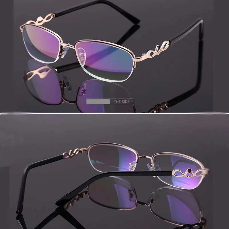 Модные очки для пресбиопии, очки для чтения, женские роскошные брендовые Золотые очки без оправы, очки Gafas+ 1,0~ 4,0 диоптрий