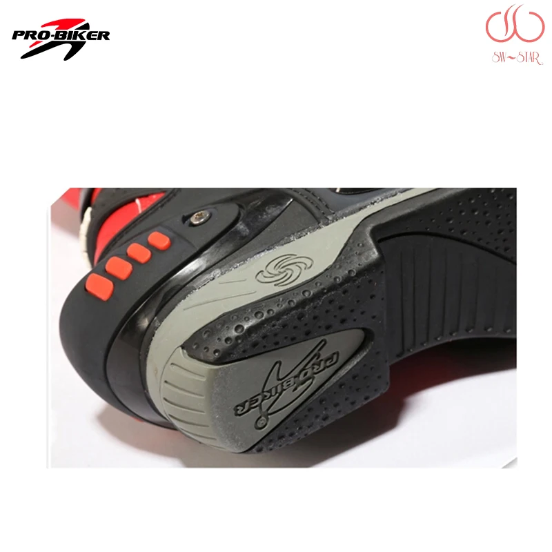 Мотоциклетные ботинки Pro-Biker SPEED Racing moto защитная обувь для мотогонок, кожаные длинные ботинки, Нескользящие, водонепроницаемые BPB03