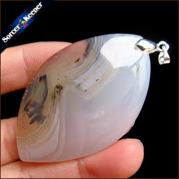 

Real Natural Dendritic Moss Agates Polished Water Drop Crystal Slice Brazil Healing Reiki Stone Mineral Pendant Necklace RS646