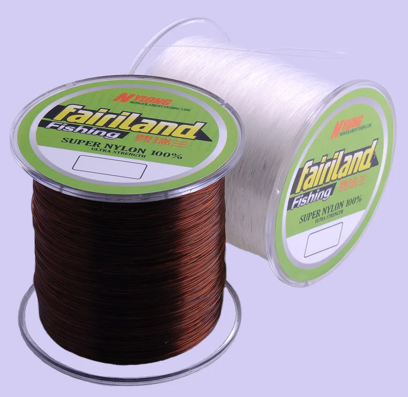 500 м (547yd) моно леска 0 4 # 8 кофейная и Белая нейлоновая мононити леска|fishing line braid|fishing