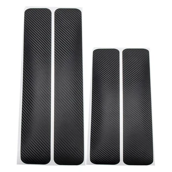

Parts Black Universal Film 3D Wraps Carbon Fiber Sill Car Rear Bumper Sticker Auto Set Trunk Protection Decals Accessories