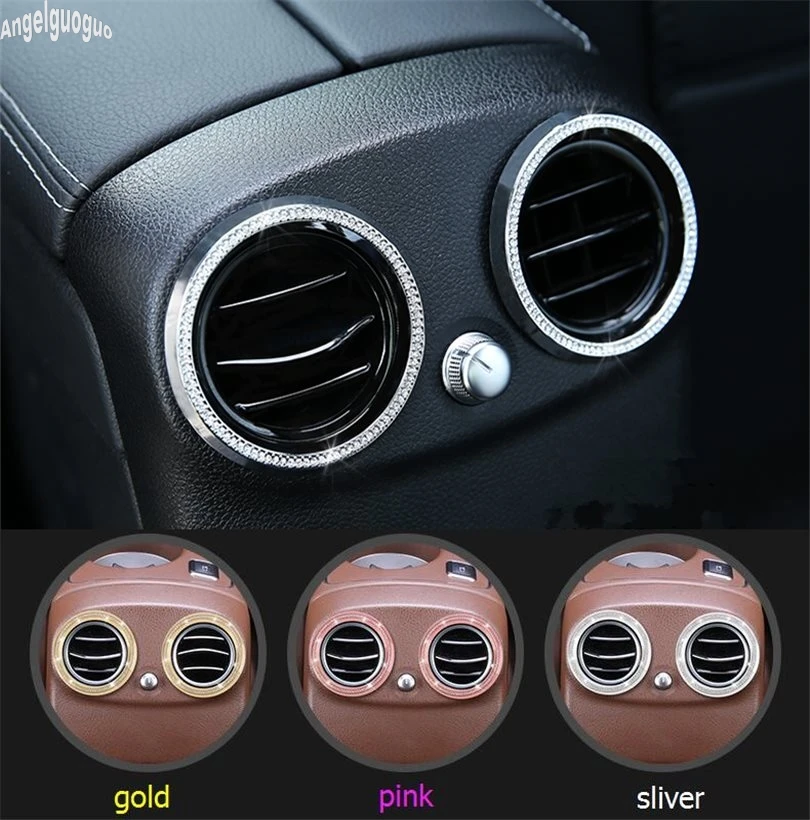 2 pcs For Mercedes Benz E Class W213 E200 E300l etc Car Rear Seat Air Outlet Frame Decoration Cover Trim Car styling accessories