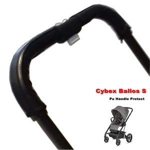 Reposabrazos para cochecito de bebé, cubierta protectora de Pu para barra de empuje de Cybex s, 28x24x12cm, asa para sillas de ruedas, accesorios para cochecitos