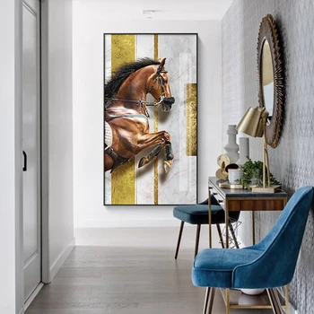 

Modern Unique Animals Hourse Raise Up Canvas Painting Poster Print Home Decor Wall Art Pictures For Living Room Bedroom Aisle
