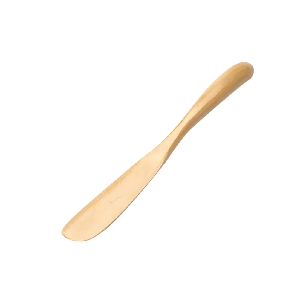  Wooden Cake Cream Butter Spatula Mixing Batter Scraper Cutlery Pizza Cutter