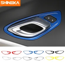 SHINEKA Car Styling ABS 6 Colori Interno Interno Maniglia Della Porta Copertura Decorativa Cornice Cornice 6th Gen per Chevrolet Camaro 2017