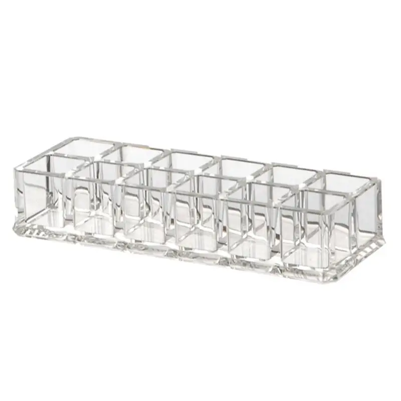 12 Slot Clear Acrylic Makeup Lipstick Jewelry Display
