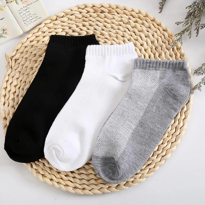 

20Pc=10Pairs Men's Short Socks Breathable Low Cut Invisible Boat Socks Slippers Comfortable Ankle Men/Male Socks