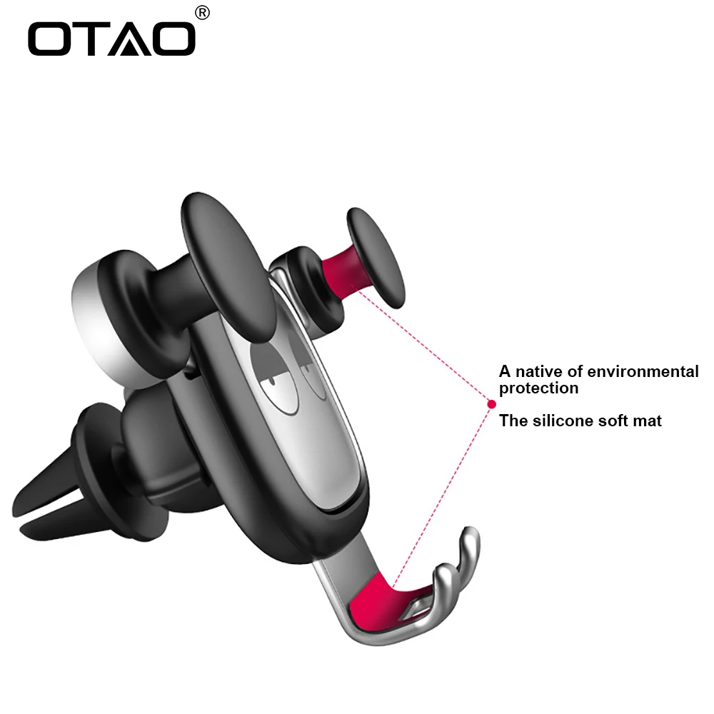OTAO Schwerkraft Auto Telefon Halter Für iPhone XR XS MAX X Air Vent Halterung Auto Halter 360 Grad
