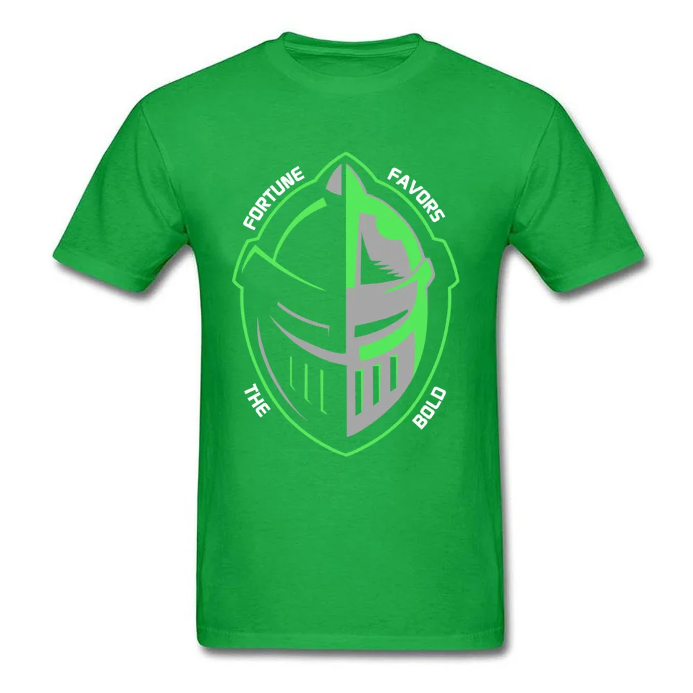 Fortune Favors The Bold 100% Cotton T-shirts for Men Short Sleeve Tops Tees Coupons NEW YEAR DAY Crewneck Tops T Shirt Normal Fortune Favors The Bold green