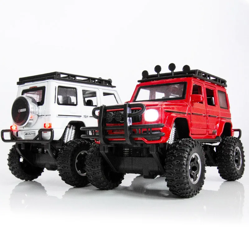 

Diecasts 1/32 Model Car Big Wheel G63 Simulation Matel Light Sound Vehicles Toys For Kids Gifts For Children Boy Benz