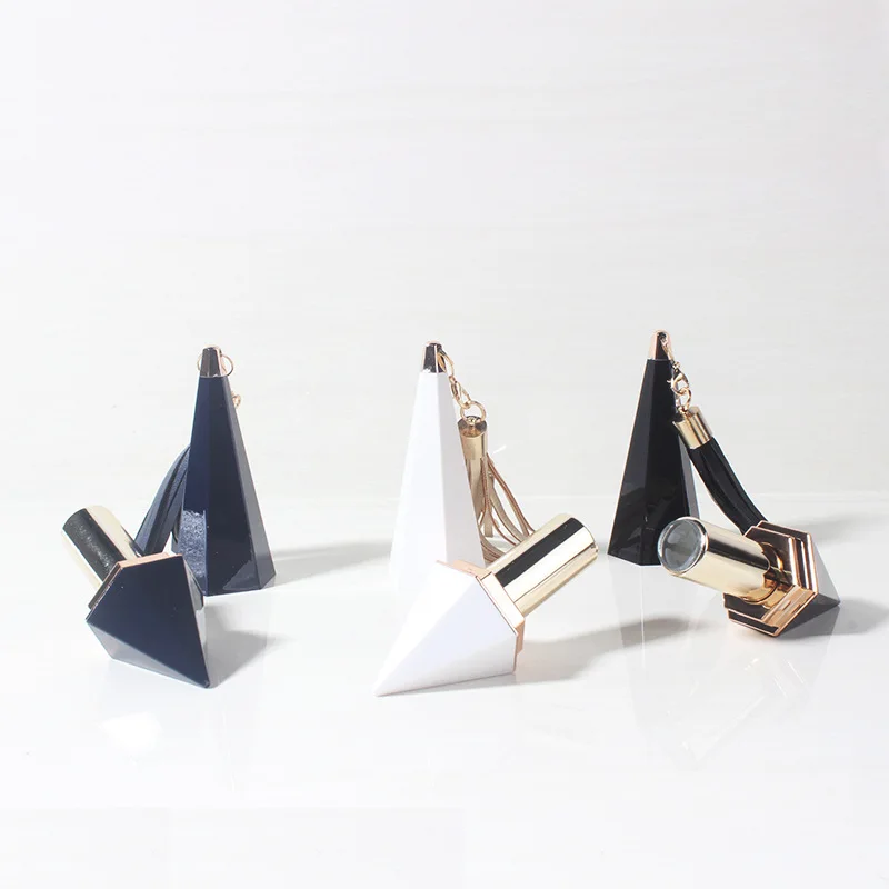 

10PCS 12.1mm Lipstick Tube Blue Empty Lip Rouge Compact Container Beauty Tool Diamond Shape DIY Lip Balm Lipgloss Tube Tassel