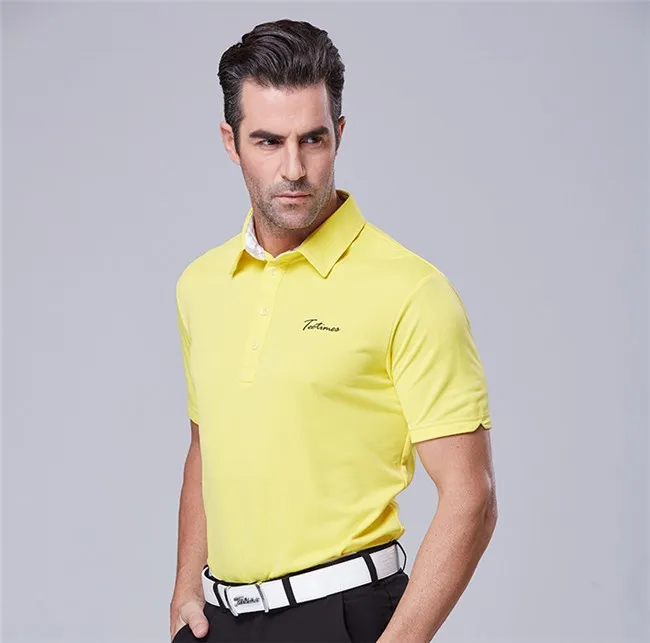 Teetimes Summer Dry Fit Polyster Brand Golf Polo Shirts 3D Breathable