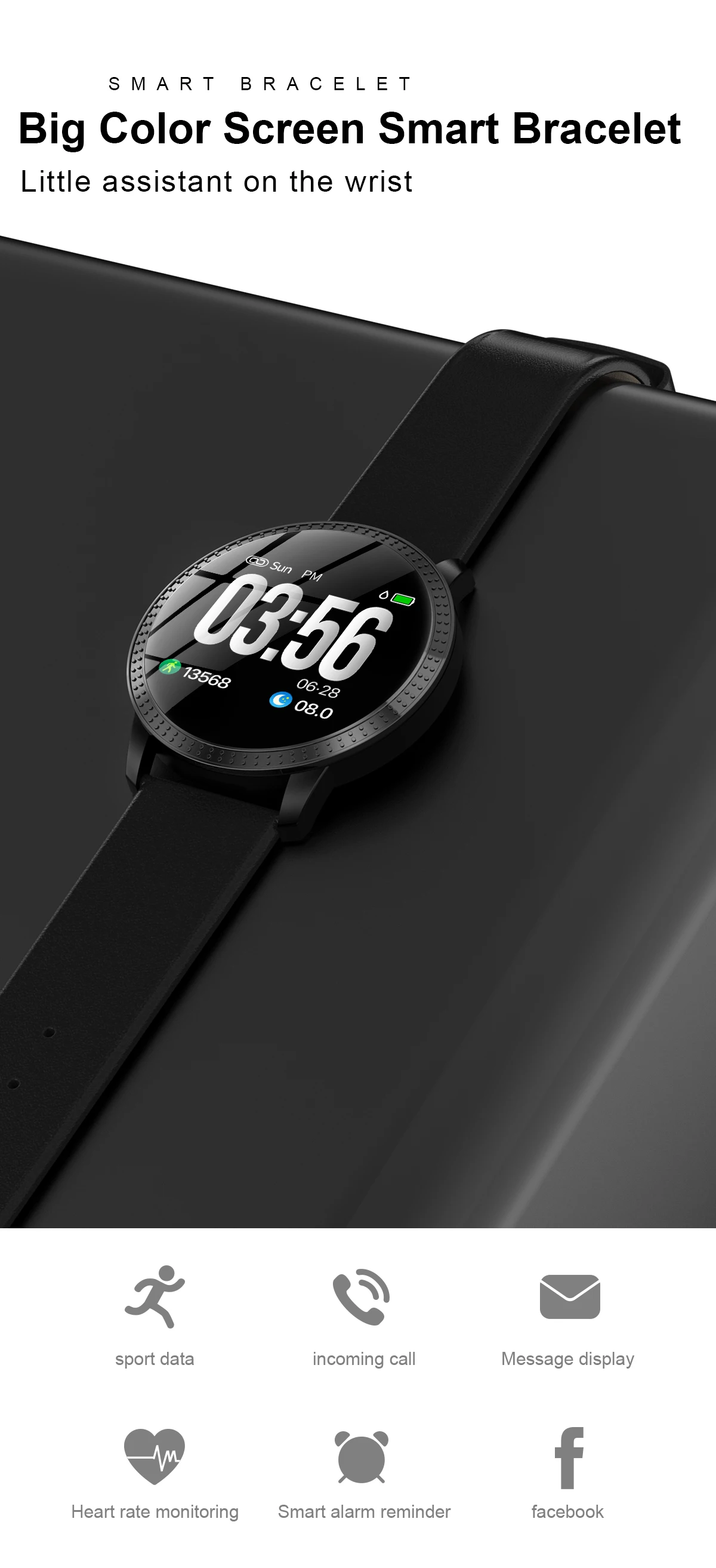 BINSSAW SuperiorLuxury CF18 Смарт-часы OLED цветной экран Smartwatch для мужчин и женщин модный фитнес-трекер пульсометр смарт-браслет + коробка