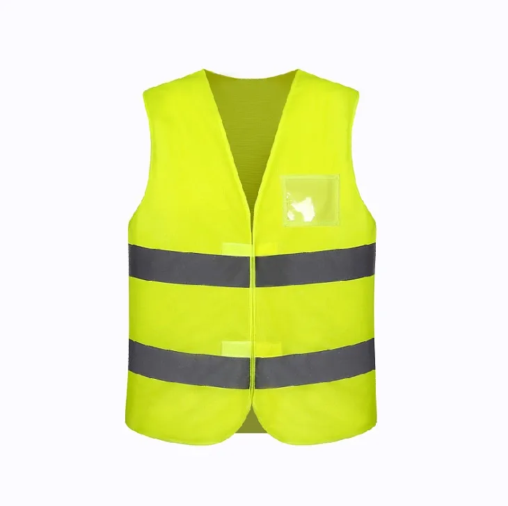 ID pocket hook and loop and zipper closure reflective safety vest