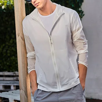 

New Men Women UV Protection Coat Sunscreen Ultra Thin Breathable Hooded Tops for Summer Wholesale