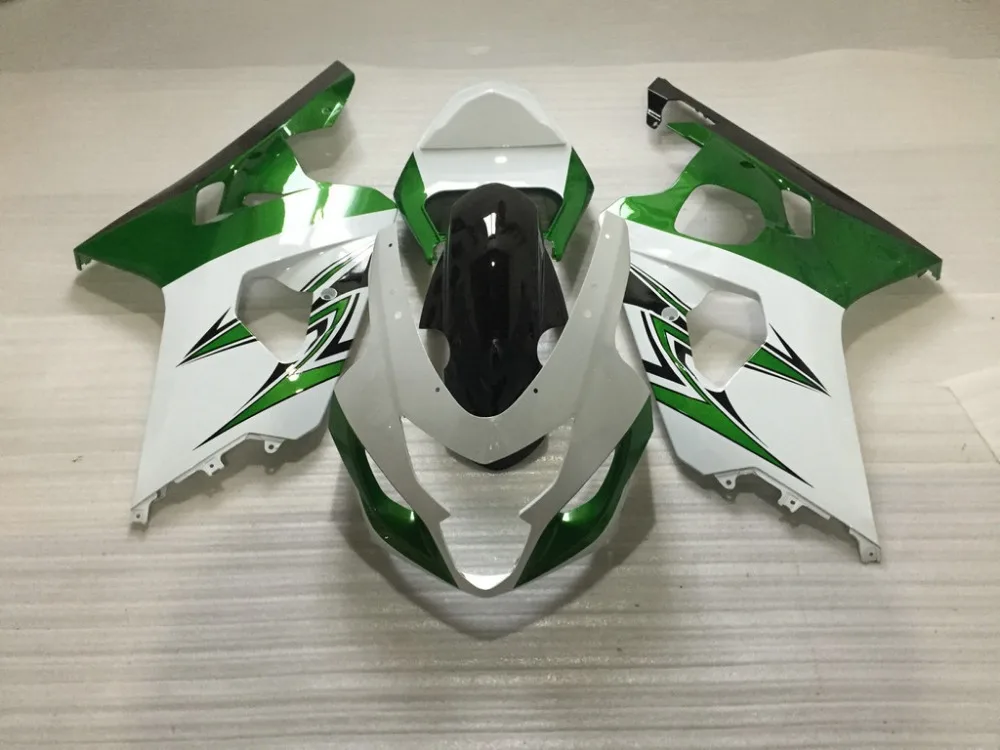 

Motorcycle Fairing kit for SUZUKI GSXR600 750 04 05 GSXR600 GSXR750 K4 2004 2005 green white Fairings bodywork +7gifts KU05
