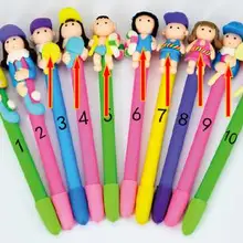Новая высококачественная полимерная глина, Детская подарочная ручка, новинка, мультяшная Милая рекламная мягкая глиняная шариковая ручка с персонажами