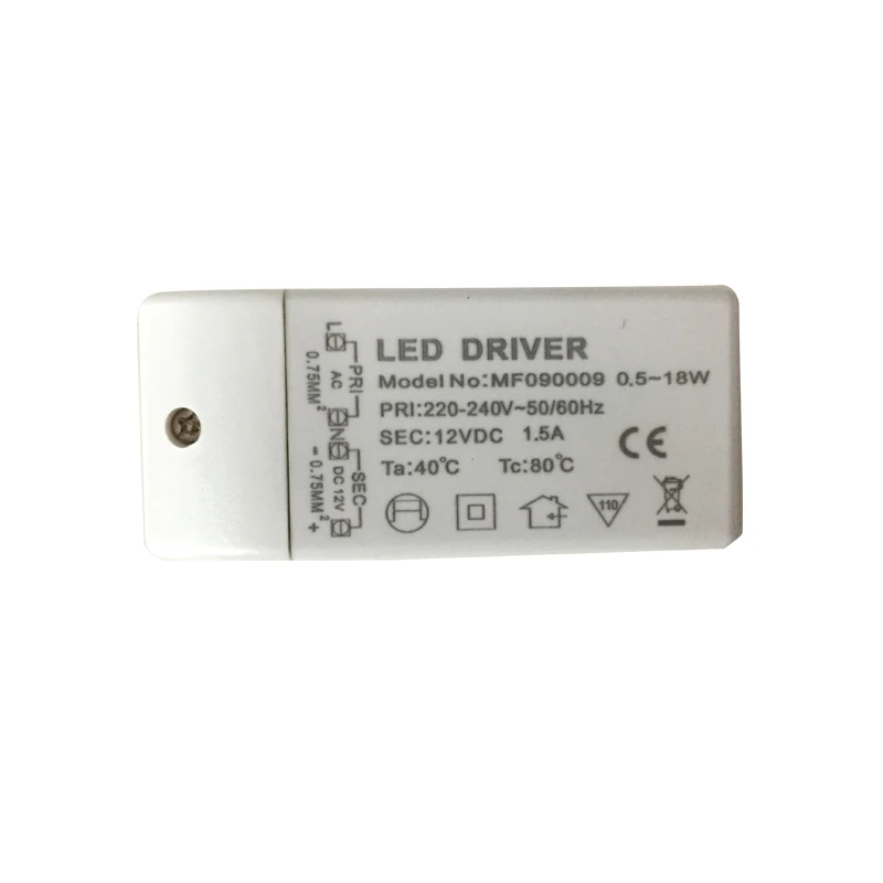 2022 10 pieces 12V 18W 1.5A constant voltage led driver AC220-240V input  12V output UKCA CE