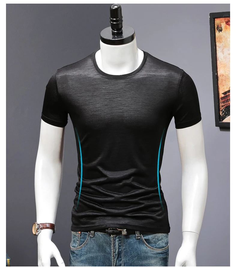 Fashion Mercerized cotton short sleeve Blank men tshirt cool funny men Plain Black T-shirt casual o-neck mens t shirt 2018 (17)