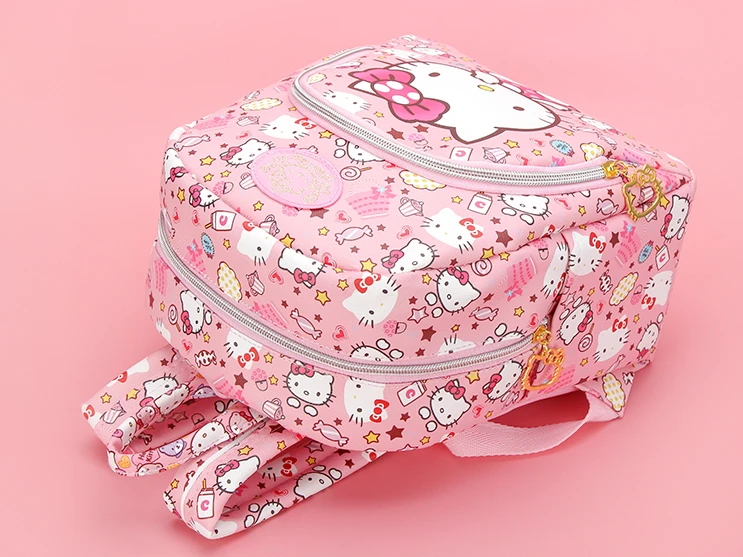 Новый детский школьный рюкзак из искусственной кожи hello kitty