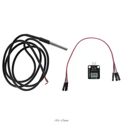 3 V-5,5 V DS18B20 водонепроницаемый датчик температуры модуль датчика DIY KIT Plugable Терминал адаптер с кабелем для Arduino Raspberry Pi