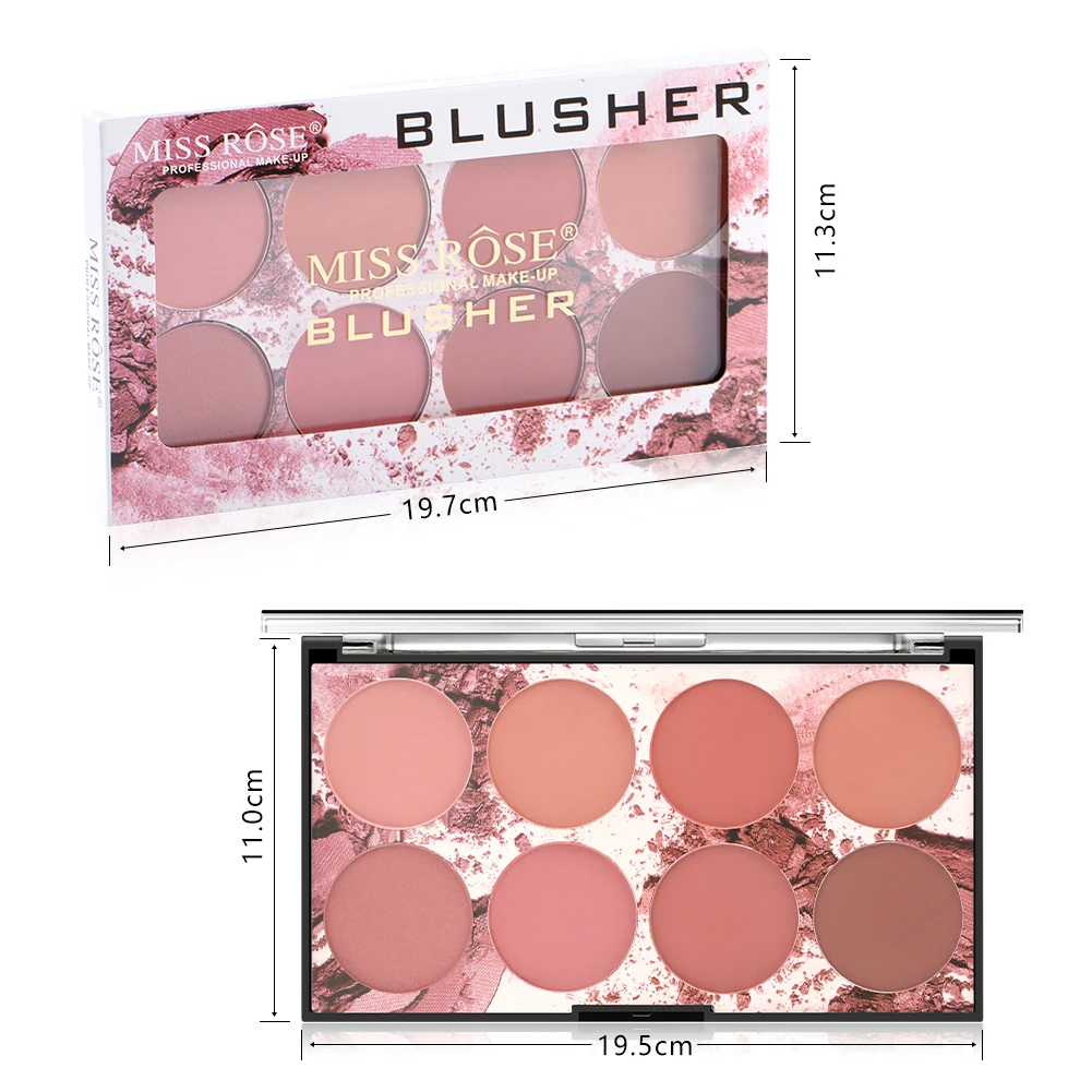 New Arrivel 8 Colors Blush&Highlighter Palette Face Matte Highlighter Powder Illuminated Blush Powder Long-lasting Make Up TSLM2