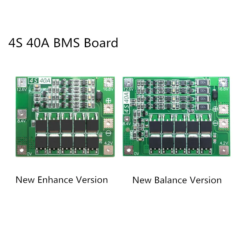 4S 40A Li-ion Lithium Battery Protection Board 18650 Charger PCB BMS For Drill Motor 14.8V 16.8V Enhance/Balance