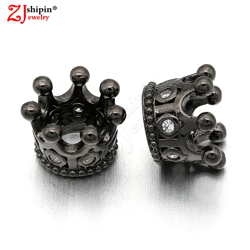 

ZJSHIPIN New Charm Crown Micro-inlaid Zircon CZ Jewelry Accessories for DIY Jewelry Discovery