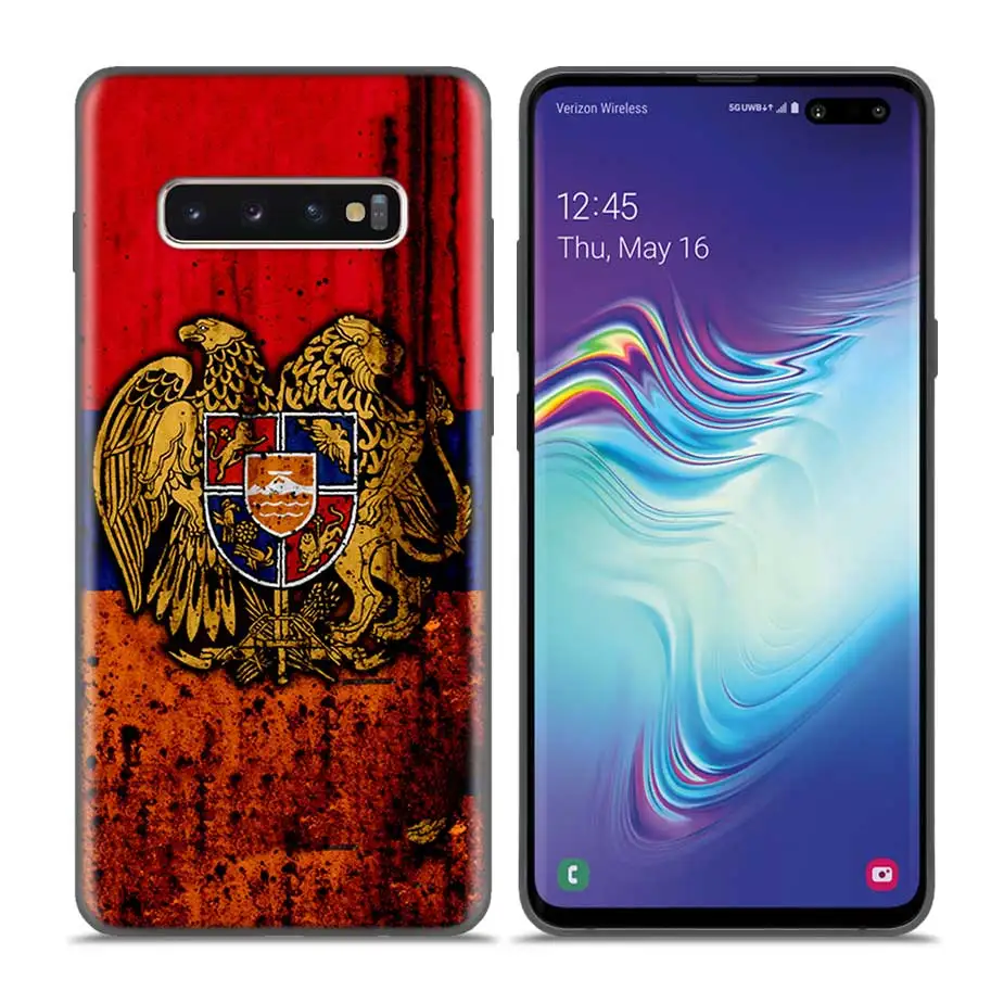 Case Coque for Samsung Galaxy S10 S9 S8 Plus 5G A30 A50 A70 A40 A20 A10 Note 8 9 10 Cover Bags Falls Armenia Armenians Flag - Цвет: AS-004