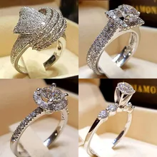 USTAR CZ crystals Knot Cross Promise Wedding Rings for women Retro Fashion jewelry silver Plated Engagement Rings Female Anel USTAR CZ crystals Knot Cross Promise Wedding Rings for women Retro Fashion jewelry silver Plated Engagement Rings Female Anel