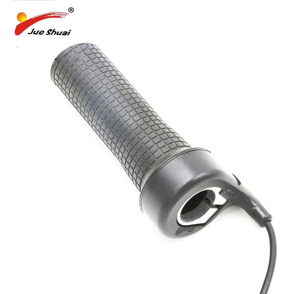 Flash Deal JS Electric Twist Grip Throttle Control Waterproof Connector Ebike Bicycle Twist Throttle Handlebar Cover Grips Cheap Throttle 2