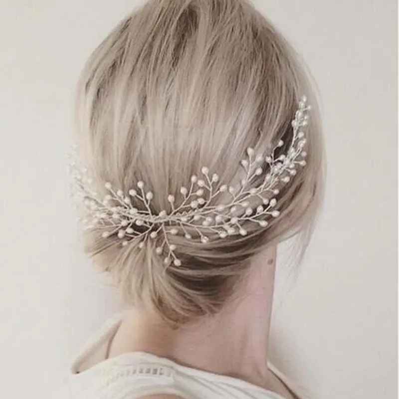 

FORSEVEN Floral Hair Combs Jewellery Vintage Silver Crystal Head Piece Wedding Tiaras Hair Accessories Headpiece Hair Jewelry JL