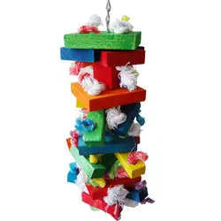 Игрушка для прикуса безопасный и весело попугай хлопок веревка блок укусов птица игрушка