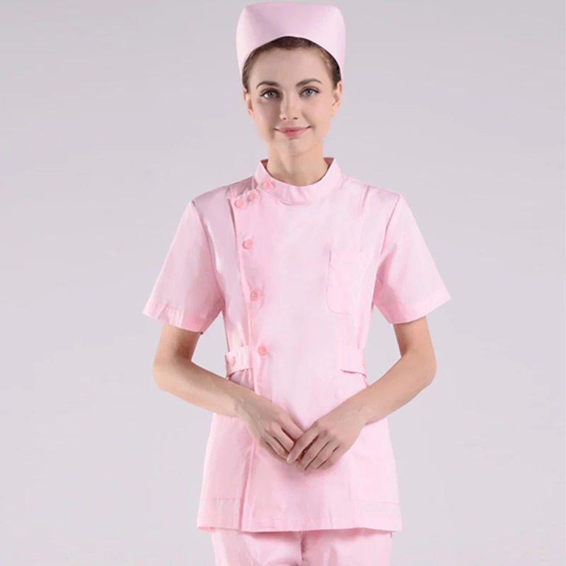 Одежда для кормления с коротким рукавом, модная новинка, Женская медицинская униформа, рабочая одежда, однотонный летний раздельный костюм, Хирургическая Одежда для стирки - Цвет: photo