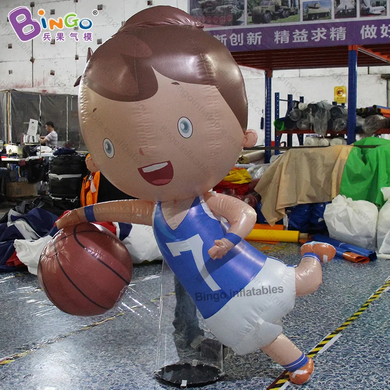 

Customized 2m tall inflatable basketball player / 6.5 feet height air-blown basketball player for display toys