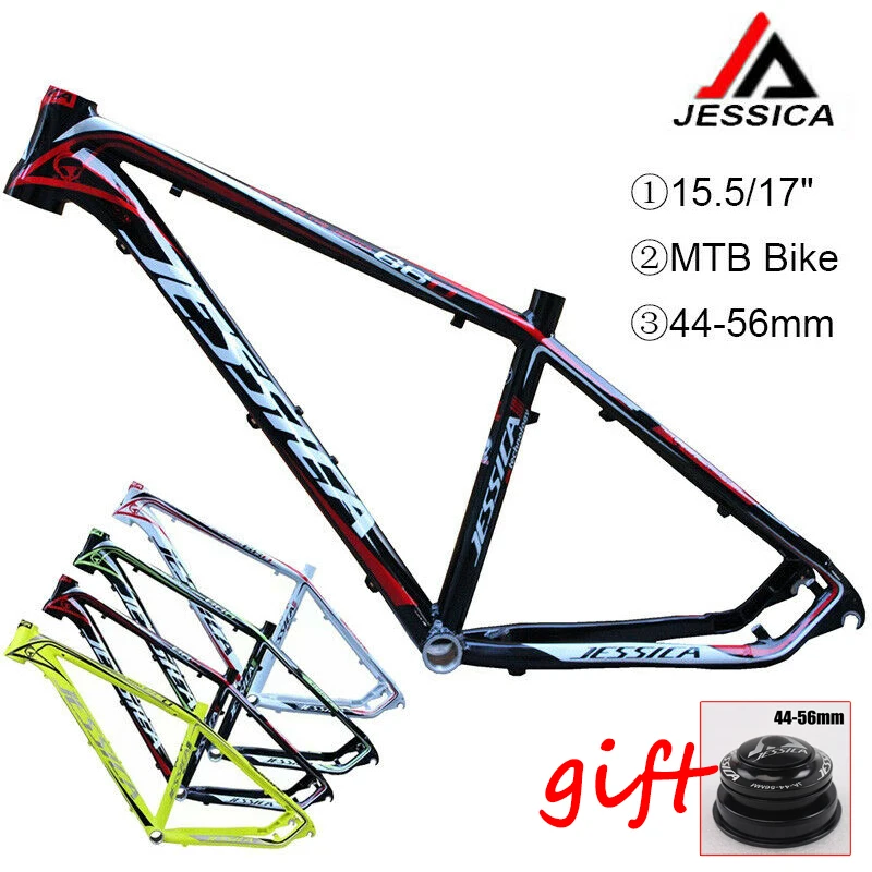 

15.5/17" Mountain Bike Frames 26er MTB Bicycle Frame Set Aluminum Frameset 44-56mm Tapered BB68 Cycling Frameset Accessories