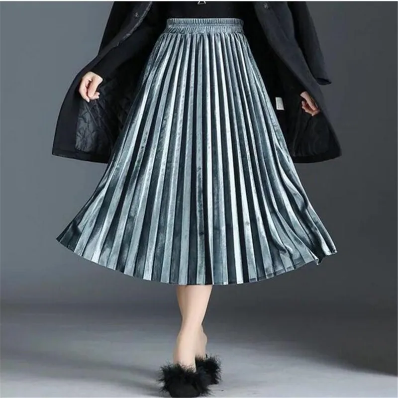 plus size velvet skirts