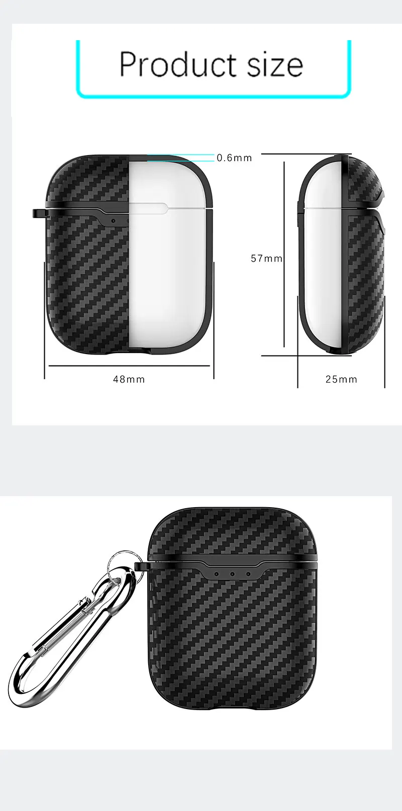 Беспроводной чехол для наушников для AirPods чехол Роскошный зеленый Карбон волокно силиконовый защитный чехол для Air Pods 2 Чехол с крючком fundas