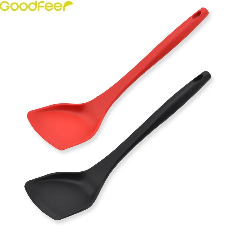 Goodfeer Long Handle Turner Non Stick Nylon Silicone Spatula Frying