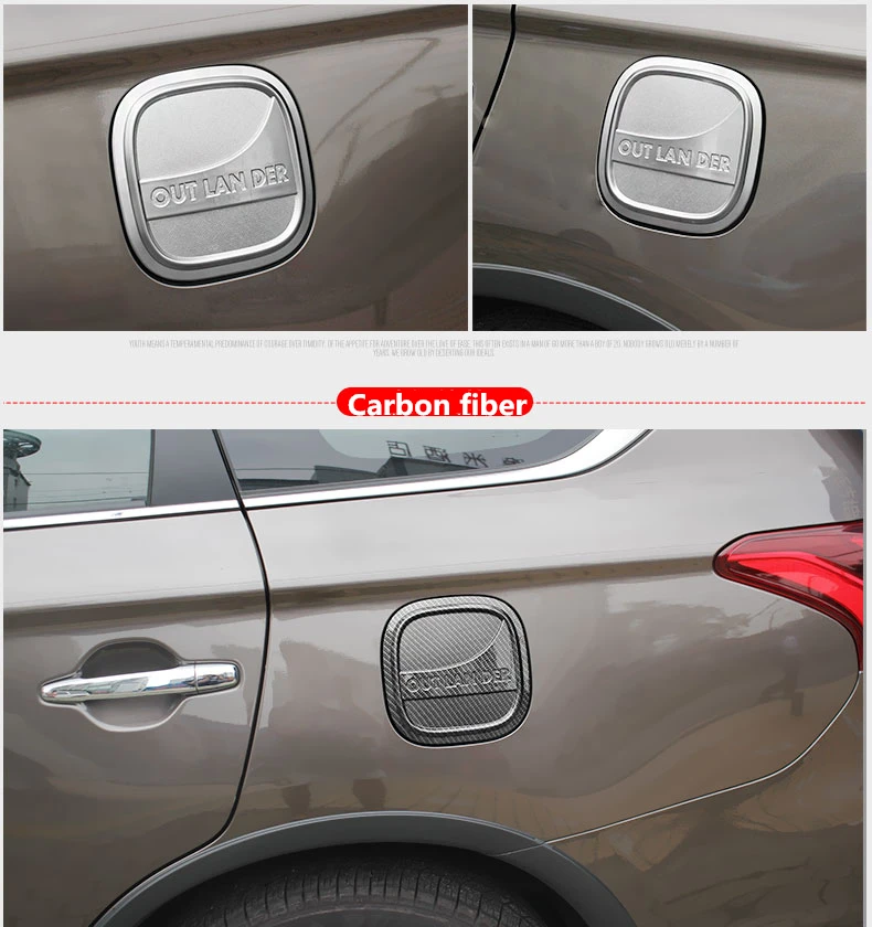Для Mitsubishi Outlander 2013 автомобиль внешний топливного бака ABS углеродного волокна внешней отделки модификации