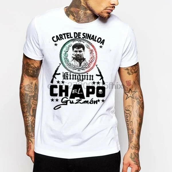 

El Chapo Guzman T-Shirt Sinaloa Cartel Gangster Sicario Mexican Hitman Narco Tee